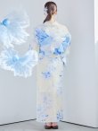 画像19: 【予約 / 5月上旬発送予定】グラデーションブルー牡丹和モダン浴衣 OBI-lame-400-kj-12-TrBL / HIMO-900-yn-5-IV / HEKO-800-sb-5-W / YA-1001-kj-BL / GETA-01-kj-2-BL/ [o/YMT] (19)