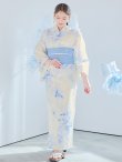 画像4: 【予約 / 5月上旬発送予定】グラデーションブルー牡丹和モダン浴衣 OBI-lame-400-kj-12-TrBL / HIMO-900-yn-5-IV / HEKO-800-sb-5-W / YA-1001-kj-BL / GETA-01-kj-2-BL/ [o/YMT] (4)