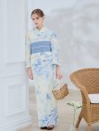 画像5: 【予約 / 5月上旬発送予定】グラデーションブルー牡丹和モダン浴衣 OBI-lame-400-kj-12-TrBL / HIMO-900-yn-5-IV / HEKO-800-sb-5-W / YA-1001-kj-BL / GETA-01-kj-2-BL / [o/YMT] (5)