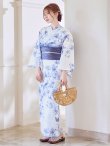 画像3: モダンフラワー大人エレガント浴衣【浴衣３点セット 浴衣/帯/下駄】[OF04] (3)
