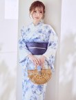 画像15: モダンフラワー大人エレガント浴衣【浴衣３点セット 浴衣/帯/下駄】[OF04] (15)