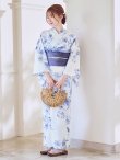 画像9: モダンフラワー大人エレガント浴衣【浴衣３点セット 浴衣/帯/下駄】[OF04] (9)