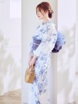 画像11: モダンフラワー大人エレガント浴衣【浴衣３点セット 浴衣/帯/下駄】[OF04] (11)