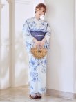 画像12: モダンフラワー大人エレガント浴衣【浴衣３点セット 浴衣/帯/下駄】[OF04] (12)