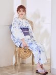 画像13: モダンフラワー大人エレガント浴衣【浴衣３点セット 浴衣/帯/下駄】[OF04] (13)