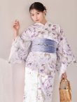 画像2: 【即日発送】藤霞のアンティークローズ浴衣【浴衣３点セット 浴衣/帯/下駄】[OF04/HC03] (2)