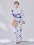 画像6: 【即日発送】水墨ニュアンスフラワー浴衣【浴衣３点セット 浴衣/帯/下駄】[OF04/HC03] (6)