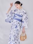 画像15: 【即日発送】水墨ニュアンスフラワー浴衣【浴衣３点セット 浴衣/帯/下駄】[OF04/HC03] (15)