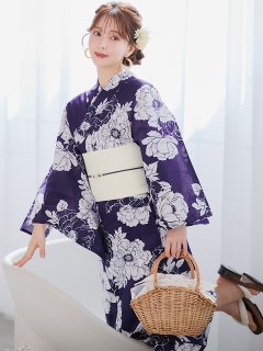 スタイリッシュ牡丹モダン浴衣