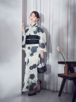 画像13: 【予約 / 5月下旬発送予定】梅柄藍鼠色浴衣 OBI-siwa-204-wk-1-B / HIMO-900-yn-3-GYxGD / YA-1072-kn-B / GETA-02-ok-4-MOC / [yo/OF01] (13)