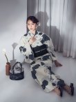 画像6: 【予約 / 5月下旬発送予定】梅柄藍鼠色浴衣 OBI-siwa-204-wk-1-B / HIMO-900-yn-3-GYxGD / YA-1072-kn-B / GETA-02-ok-4-MOC / [yo/OF01] (6)
