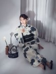 画像8: 【予約 / 5月下旬発送予定】梅柄藍鼠色浴衣 OBI-siwa-204-wk-1-B / HIMO-900-yn-3-GYxGD / YA-1072-kn-B / GETA-02-ok-4-MOC / [yo/OF01] (8)