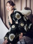 画像2: 【予約 / 5月下旬発送予定】向日葵柄黒色浴衣 OBI-siwa-204-wk-12-OW / HIMO-900-yn-1-B / YA-1066-kj-IV / GETA-02-ok-4-MOC / [y/OF01] (2)