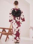 画像15: 【予約 / 5月下旬発送予定】白椿と梅の花柄浴衣 OBI-siwa-204-wk-1-B / HIMO-902-kj-5-RosePK / / YA-1066-kj-IV / GETA-02-ok-8-RoseP/ [yo/OF01] (15)