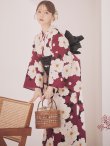 画像1: 【予約 / 5月下旬発送予定】白椿と梅の花柄浴衣 OBI-siwa-204-wk-1-B / HIMO-902-kj-5-RosePK / / YA-1066-kj-IV / GETA-02-ok-8-RoseP/ [yo/OF01] (1)