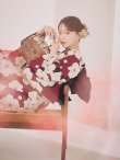画像5: 【予約 / 5月下旬発送予定】白椿と梅の花柄浴衣 OBI-siwa-204-wk-1-B / HIMO-902-kj-5-RosePK / / YA-1066-kj-IV / GETA-02-ok-8-RoseP/ [yo/OF01] (5)