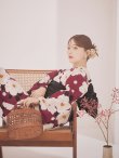 画像7: 【予約 / 5月下旬発送予定】白椿と梅の花柄浴衣 OBI-siwa-204-wk-1-B / HIMO-902-kj-5-RosePK / / YA-1066-kj-IV / GETA-02-ok-8-RoseP/ [yo/OF01] (7)