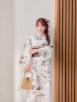 画像14: 送料無料！グレージュニュアンスピオニー浴衣【浴衣３点セット 浴衣/帯/下駄】[OF04]【予約 / 4月上旬発送予定】 (14)