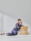 画像7: 【即日発送】大人ネイビー牡丹浴衣【浴衣３点セット 浴衣/帯/下駄】[OF04] (7)