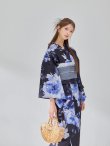 画像8: 【即日発送】大人ネイビー牡丹浴衣【浴衣３点セット 浴衣/帯/下駄】[OF04] (8)