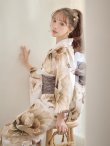 画像18: 【即日発送】ホワイトエレガントフラワー浴衣【浴衣３点セット 浴衣/帯/下駄】[OF04] (18)