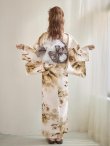 画像30: 【即日発送】ホワイトエレガントフラワー浴衣【浴衣３点セット 浴衣/帯/下駄】[OF04] (30)