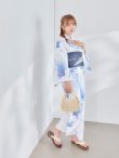 画像9: 【即日発送】凛と咲く清涼蒼花浴衣【浴衣３点セット 浴衣/帯/下駄】[OF04] (9)