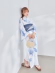画像14: 【即日発送】凛と咲く清涼蒼花浴衣【浴衣３点セット 浴衣/帯/下駄】[OF04] (14)
