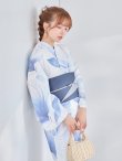 画像16: 【即日発送】凛と咲く清涼蒼花浴衣【浴衣３点セット 浴衣/帯/下駄】[OF04] (16)