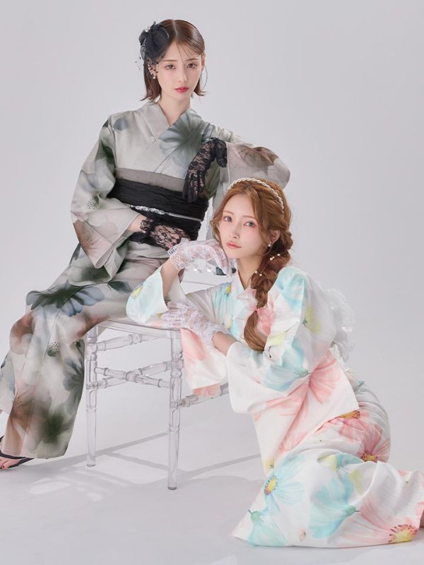 モデル：まみ　身長：161cm　着用サイズ：Fサイズ モデル：天海りこ　身長：156cm  着用サイズ：Fサイズ