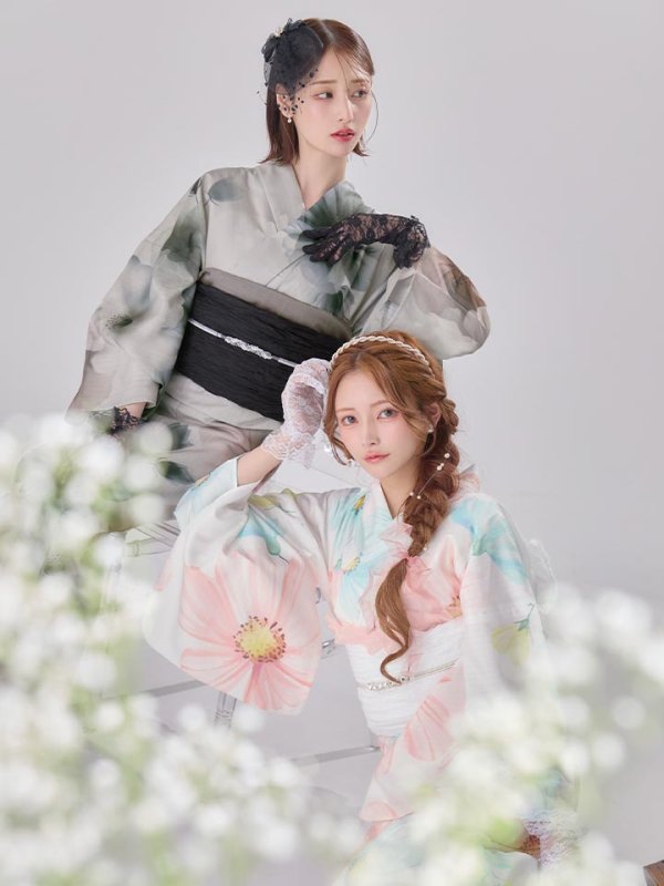 モデル：まみ　身長：161cm　着用サイズ：Fサイズ モデル：天海りこ　身長：156cm  着用サイズ：Fサイズ