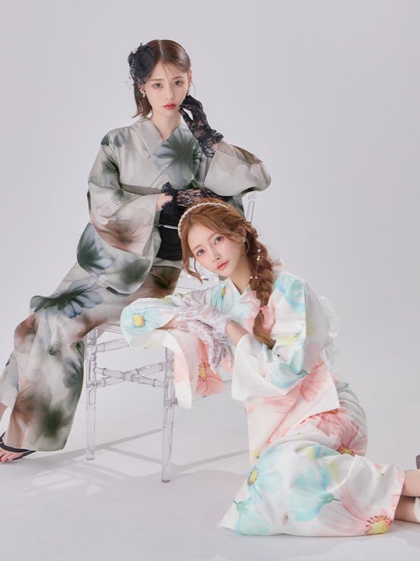 モデル：まみ　身長：161cm　着用サイズ：Fサイズ モデル：天海りこ　身長：156cm  着用サイズ：Fサイズ