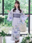 画像4: 送料無料！【即日発送】Riuコラボ ロマンティックニュアンスブーケ浴衣【浴衣３点セット 浴衣/帯/下駄】[OF04] (4)