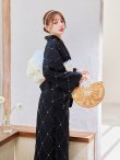 画像11: セパレートアーガイルビジュー浴衣【浴衣4点セット 浴衣/帯/下駄】OBI-siwa-204-wk-12-OW / HIMO-906-yn-PEARL / HEKO-800-sb-5-W / YA-1079-kj-8 / GETA-01-kj-1-B/ [YMT] (11)