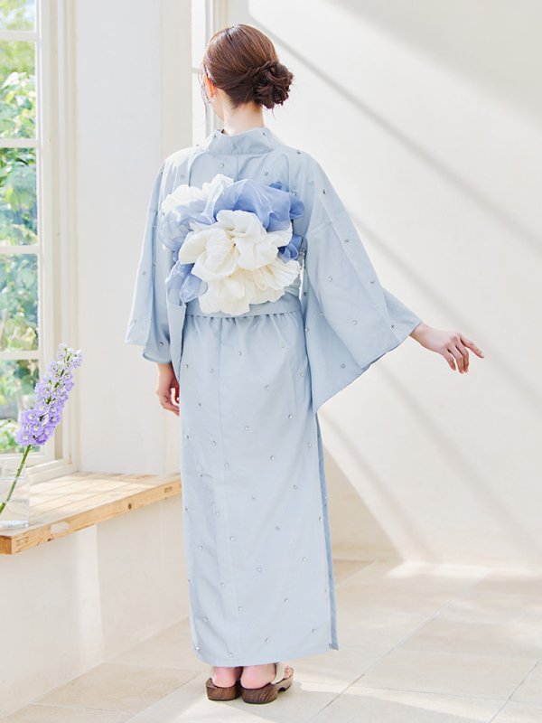 画像37: 【即日発送】セパレートアーガイルビジュー浴衣【浴衣4点セット 浴衣/帯/下駄】[YMT] (37)