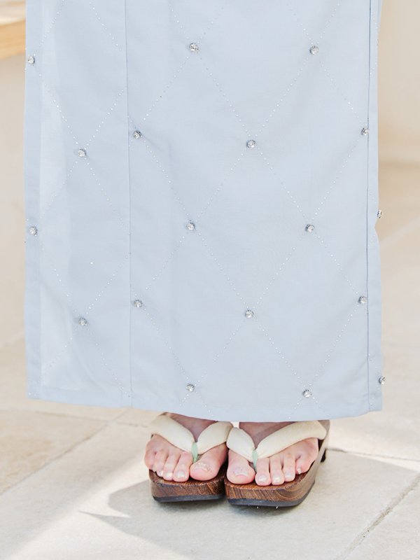 画像39: 【即日発送】セパレートアーガイルビジュー浴衣【浴衣4点セット 浴衣/帯/下駄】[YMT] (39)