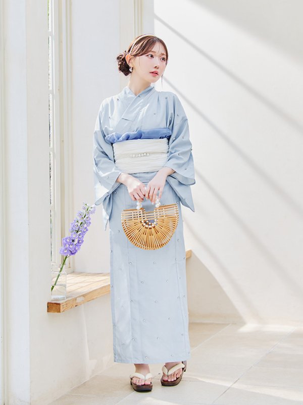 画像27: 【即日発送】セパレートアーガイルビジュー浴衣【浴衣4点セット 浴衣/帯/下駄】[YMT] (27)