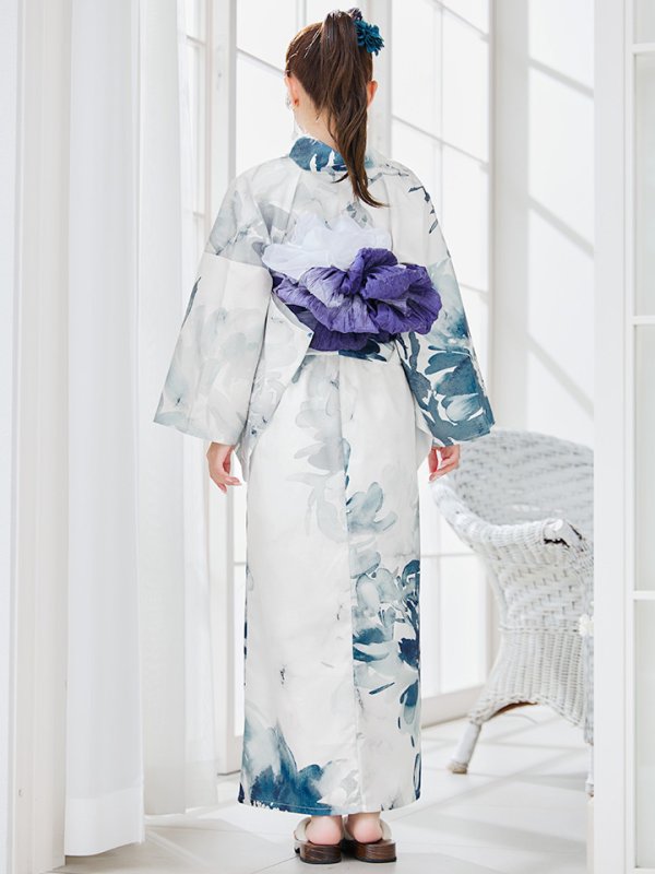 画像20: 【即日発送】セパレートグラデーションブルーグリーン浴衣【浴衣4点セット 浴衣/帯/下駄】[YMT] (20)