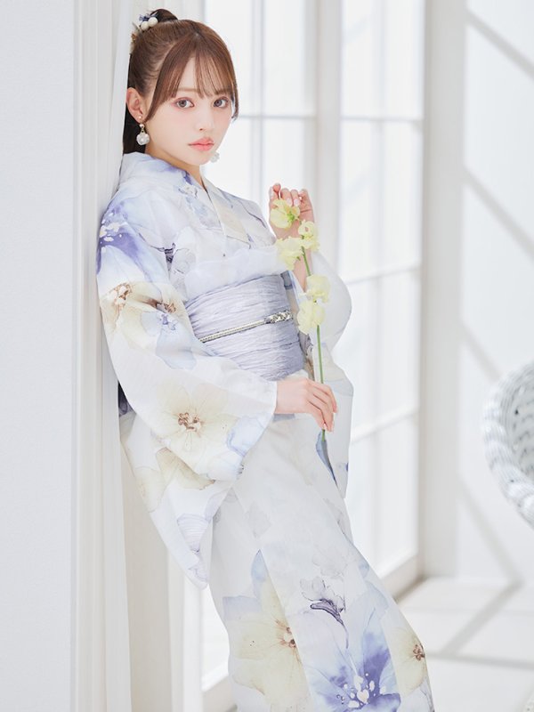 画像3: 【即日発送】セパレートタイプ シャーベットフラワー牡丹浴衣【浴衣4点セット 浴衣/帯/下駄】[YMT] (3)