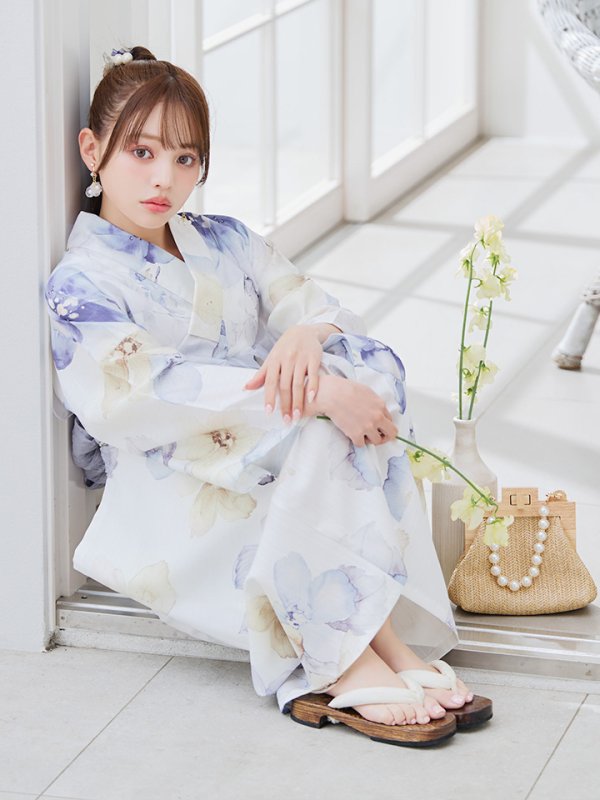 画像6: 【即日発送】セパレートタイプ シャーベットフラワー牡丹浴衣【浴衣4点セット 浴衣/帯/下駄】[YMT] (6)