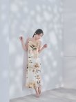 画像14: 【即日発送】送料無料！1人で簡単に着られる！ワンピース / セパレート浴衣セット　ホワイトエレガントフラワー浴衣【浴衣4点セット 浴衣/帯/下駄】[OF04] (14)