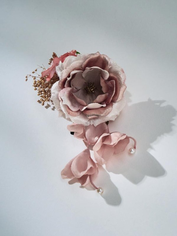 画像2: 【浴衣小物】アンティークフラワーコサージュ【3カラー】 (2)