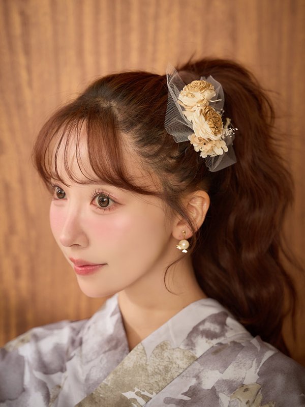 画像15: 【浴衣小物】ドライフラワーコサージュセット【2カラー】 (15)