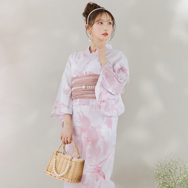 画像6: パール付きラタン編み台形カゴバッグ[HC02] (6)