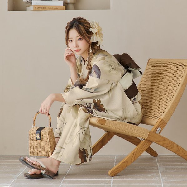 画像8: バンブーハンドル/レザー×スプリットラタンカゴバッグ[HC02] (8)