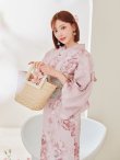 画像6: パールデザインラタン編み巾着付きショルダーカゴバッグ【YMT】 (6)