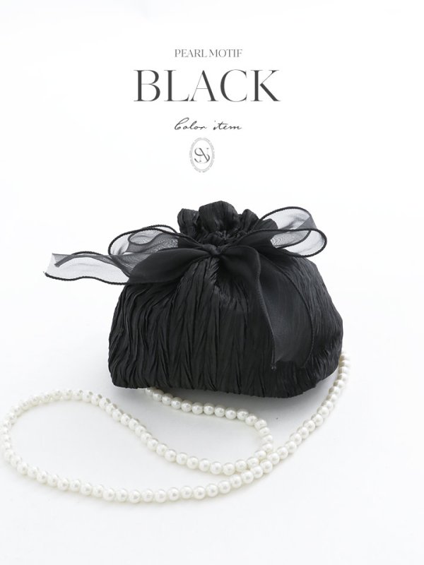 画像3: リボン付きショルダー巾着 ミニバッグ  2カラー[OF03] (3)