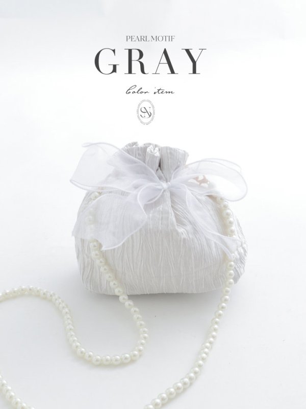 画像4: リボン付きショルダー巾着 ミニバッグ  2カラー[OF03] (4)