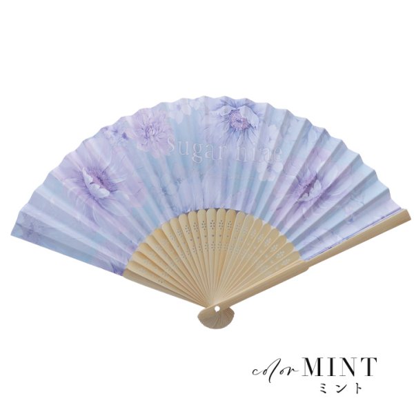 画像3: 【即日発送】【浴衣小物/扇子】フラワー柄扇子【4カラー】[YMT] (3)