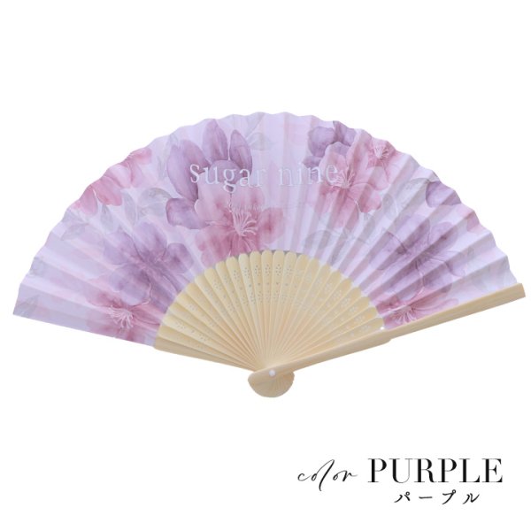 画像5: 【即日発送】【浴衣小物/扇子】フラワー柄扇子【4カラー】[YMT] (5)